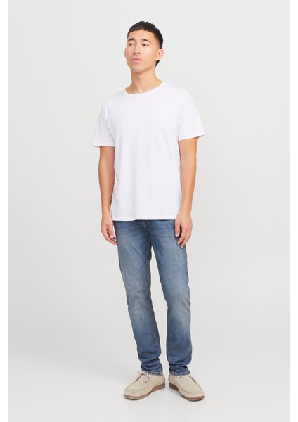Erkek Jjıglenn Düşük Bel Slim Fit Jean Pantolon 12258826 Mavi fiyatları