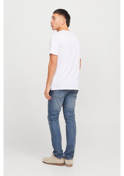 Erkek Jjıglenn Düşük Bel Slim Fit Jean Pantolon 12258826 Mavi indirimleri