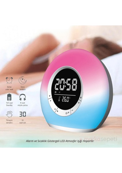 Orijinal Digital Saat / Alarm / Sıcaklık Göstergeli Ledli Bluetooth Müzik Kutusu (Hoparlör) fiyatları