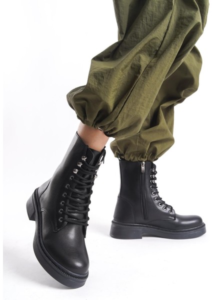 Kadın Günlük Düz Postal Bot Bağcıklı Tam Kalıp Fermuarlı Bot fiyatları