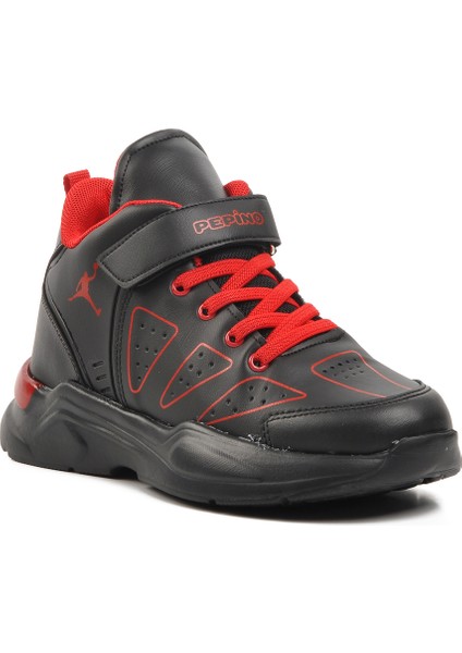 Siyah-Kırmızı Çocuk Basketbol Ayakkabısı