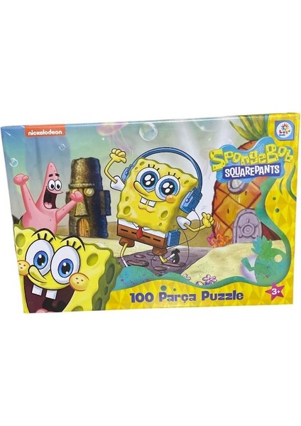 100 Parça Lisanslı Sünger Bob Puzzle 0494