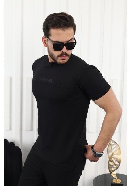 Şerit Detaylı Baskılı T-Shirt modelleri