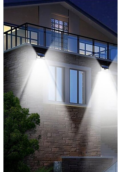 Güçlü Hareket Sensörlü Güneş Enerjili LED Aydınlatma Dış Mekan Bahçe 102 LED Li
