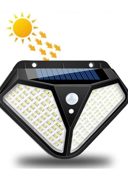 Güçlü Hareket Sensörlü Güneş Enerjili LED Aydınlatma Dış Mekan Bahçe 102 LED Li