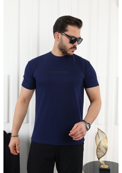Şerit Detaylı Baskılı T-Shirt modelleri