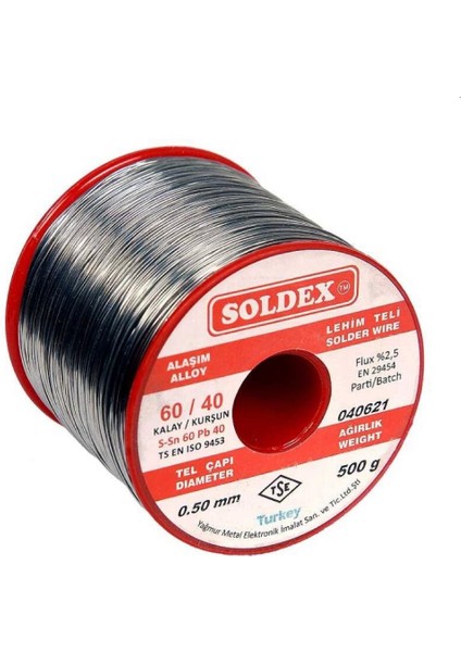 Soldex SN60 PB40 Lehim Teli 0.50MM 500GR