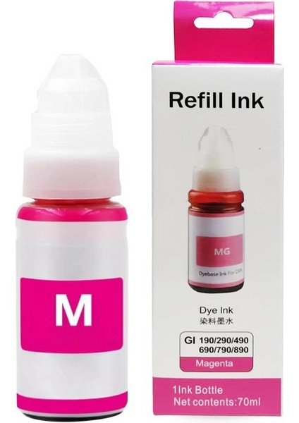 Canon GI-490 / GI-890 Kırmızı 70 ml Muadil Mürekkep /G1400/G1410/G1411