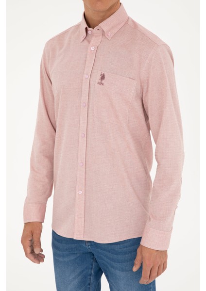 Erkek Somon Gömlek Desenli 50282857-VR047