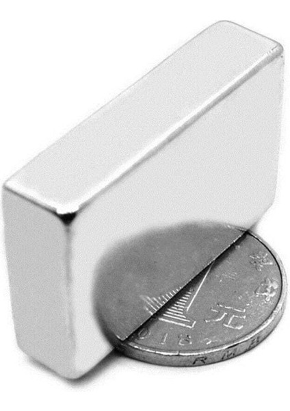 Mıknatıs, 40MM x 25MM x 10MM Köşeli Süper Güçlü Neodyum Mıknatıs