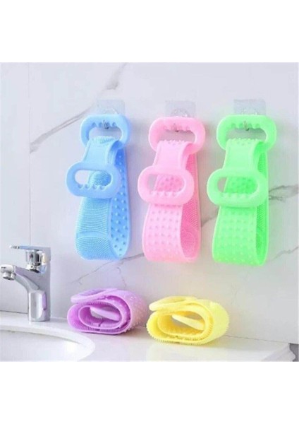 Banyo Sırt Kesesi Çift Taraflı Silikon Duş Lifi Fırçası