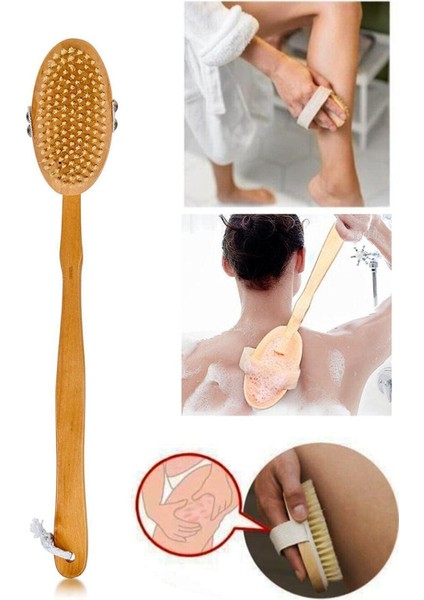 Doğal At Kılı Banyo Sırt Kesesi Uzun Sökülebilir Saplı Yumuşak Fırçalı Doğal Kese Ahşap Saplı modelleri