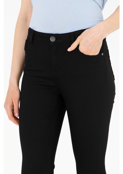 Kadın Siyah Pantolon (Kanvas-Chino) 50266061-VR046