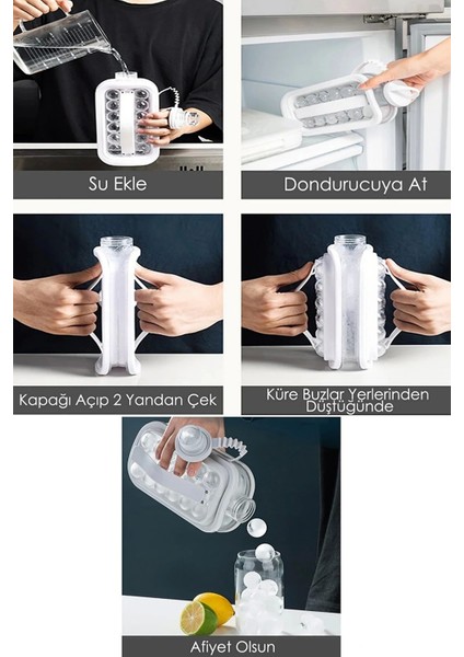 Katlanır Buz Küpü Kalıbı Matara Içecek Şişesi Taşınabilir Suluk Kalıbı Maker Su Şişesi Buzluk