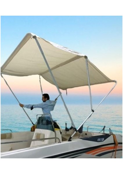Katlanabilir 3 Kolu Tekne ve Bot Tentesi ( Bordo En : 150 cm )