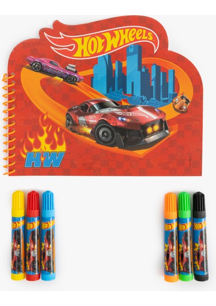 Hot Wheels Lisanslı Defter ve Kalem Seti