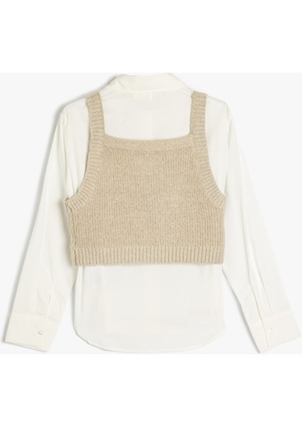 Süveter Detaylı Uzun Kollu Gömlek fiyatları