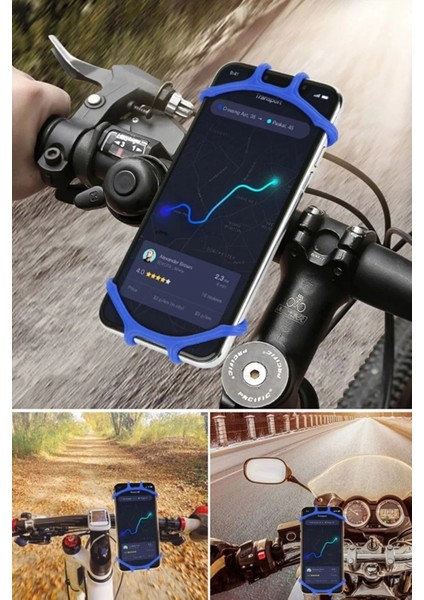 Orjinal Universal Bisiklet Telefon Tutucu Motorsiklet Direksiyon Silikon Gidon Tutucu Aparatı Esnek