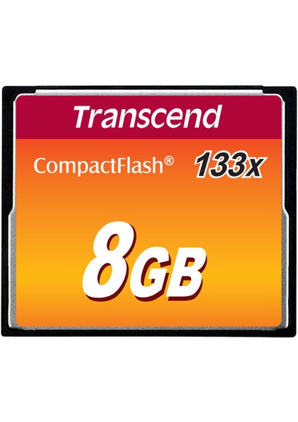 TS8GCF133 8 GB CF133 133X 50/20MB/S Compactflash Hafıza Kartı