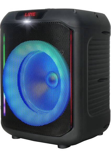 Zore GD-907 Dijital LED Göstergeli Fm Radyolu Mikrofonlu Rgb Tws 8 Inç Stereo Bass Kablosuz Karaoke