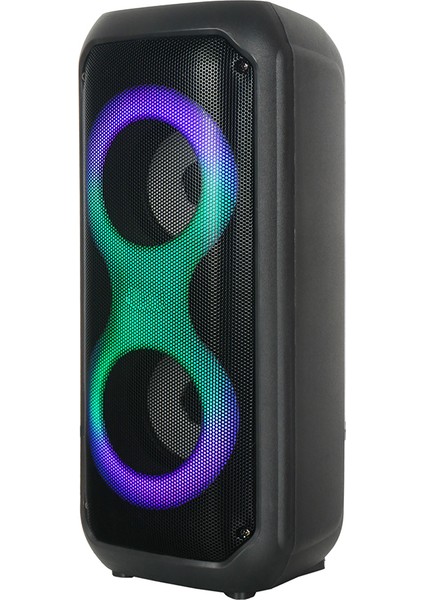 Zore GD-2413 Fm Radyolu Rgb Tws Çift 4 Inç Stereo Bass Kablosuz Hoparlör