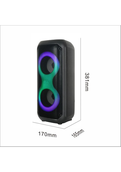 Zore GD-2413 Fm Radyolu Rgb Tws Çift 4 Inç Stereo Bass Kablosuz Hoparlör