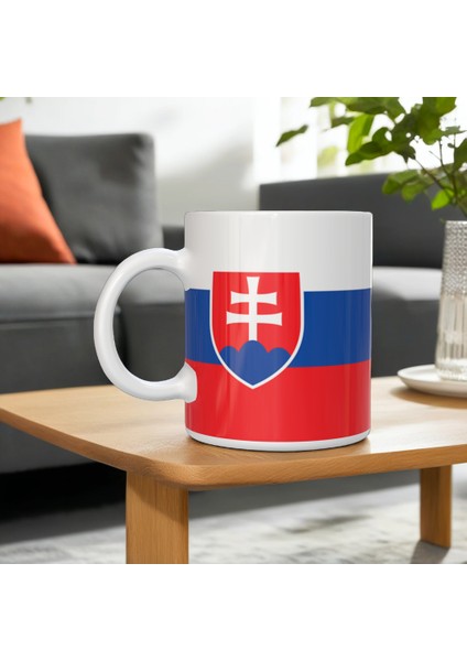 Cupcraft Slovakya Bayrağı Baskılı Kupa Bardağı