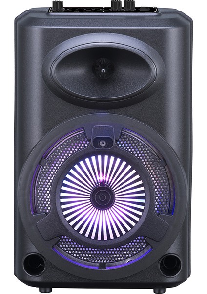 Zore GD-903 Dijital LED Göstergeli Fm Radyolu Mikrofonlu Rgb Tws 8 Inç Stereo Bass Kablosuz Karaoke