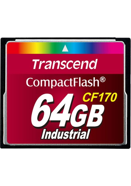 TS64GCF170 64 GB CF170 300X Industrıal 95/60MB/S Compactflash Hafıza Kartı