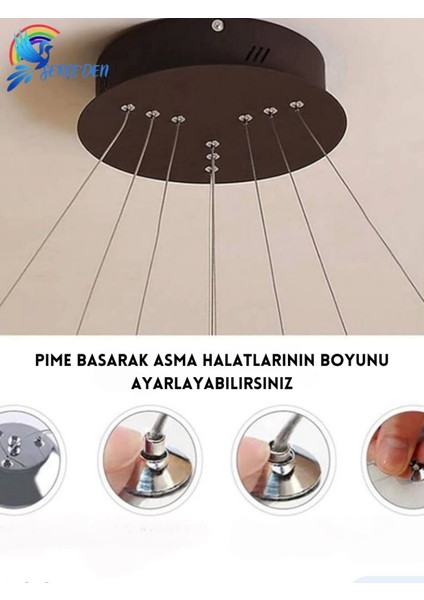 3lü Genç Kız Odası LED Avize