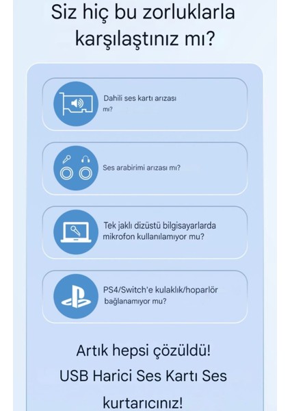 Type-C To 3.5mm Harici Ses Kartı CE/FC/ROHS Lisanslı Çift Giriş Mikrofon/Kulaklık/Hoparlör Ses Ara Birimi Orjinal