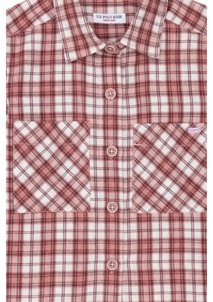 Kız Çocuk Pembe Gömlek Desenli 50280035-VR041