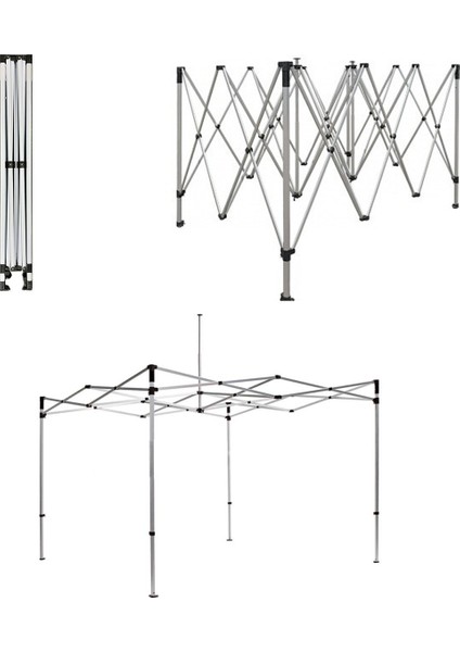 Yekoutdoor Profesyonel 3x3 Otomatik Gazebo Çardak Iskeleti