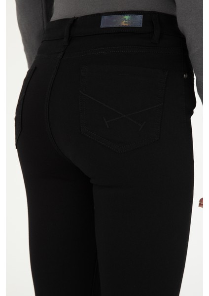 Kadın Siyah Pantolon (Kanvas-Chino) 50290854-VR046