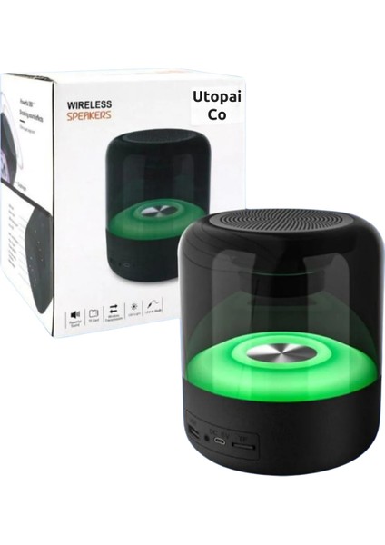 Bluetooth Hoparlör Taşınabilir Kablosuz Rgb Işıklı Kaliteli