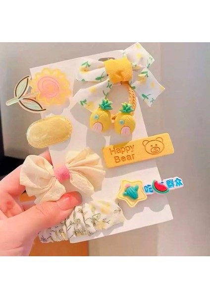 Sanrio Hello Kitty Cinnamoroll My Melody Barbie Kawai Kız Çocuk Bebek Kadın Saç Toka Set Doğum Günü Hediye