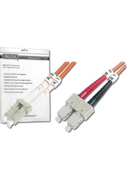 DK-2532-20 Lc-Sc 20 mt 50/125 Multimode Fiber Optik Patch Kablo