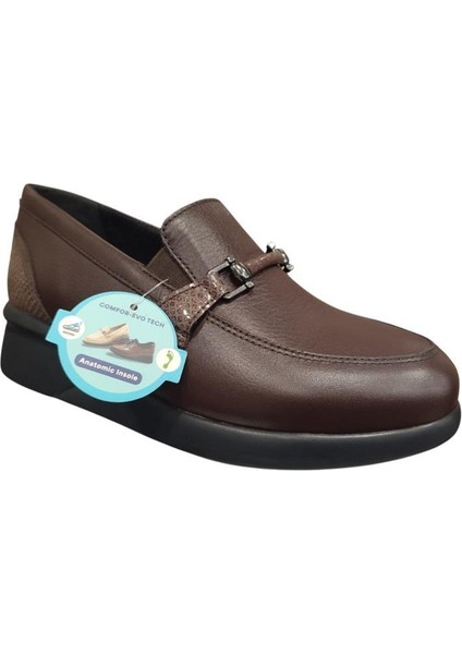 King Paolo 5149 Ortopedik Dolgu Taban Kadın Deri Ayakkabı