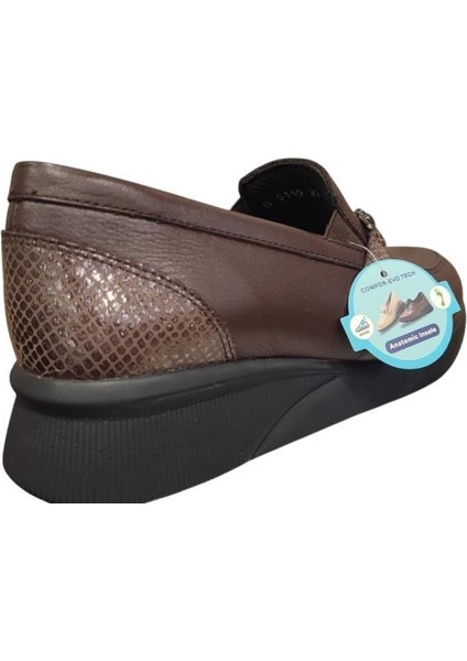King Paolo 5149 Ortopedik Dolgu Taban Kadın Deri Ayakkabı modelleri