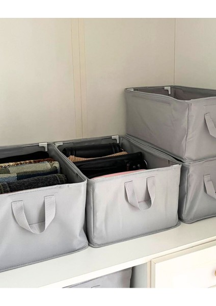 2 Adet 45 x 30 x 20 Dolap Içi Düzenleyici Raf Düzenleyici Saklama Katlanabilir Kıyafet Organizeri