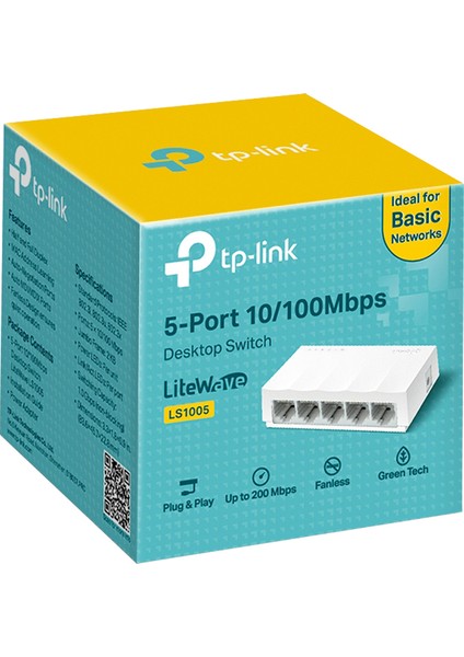 Tp-Lınk LS1005 5 Port 10/100 Mbps Ethernet Swıtch (4778)