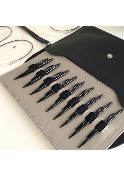 Değiştirilebilir Misina Bağlantılı Kısa Şiş Seti Karbonz Siyah Slim Çantalı