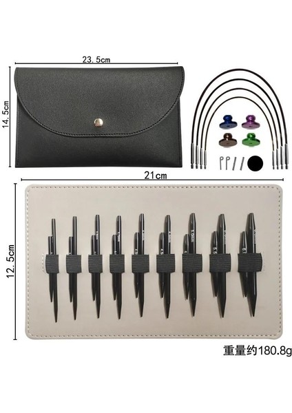Değiştirilebilir Misina Bağlantılı Kısa Şiş Seti Karbonz Siyah Slim Çantalı fiyatları