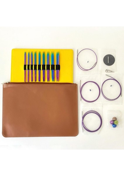 Değiştirilebilir Misina Bağlantılı Şiş Seti Rainbow Slim Taba Çantalı modelleri