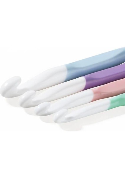 Plastik Renkli Büyük 4' Lü Büyük Numaralar Tığ Seti modelleri