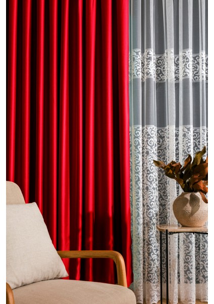 Blackout Karartma Pilesiz Ekstraforlu Düz Dikim Perde Tek Kanat V636