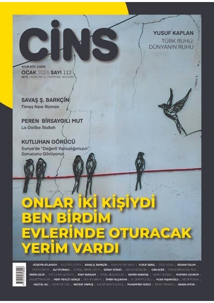 Cins Dergi 112. Sayı - Ocak 2025