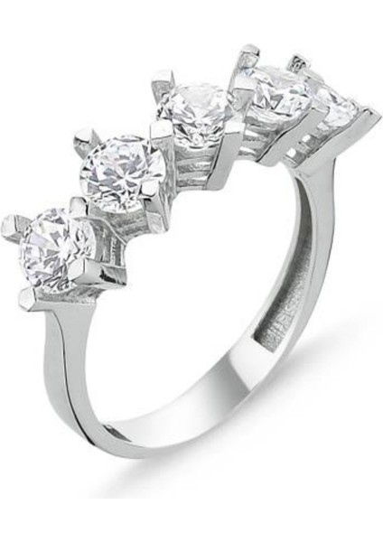 Gümüş Zirkon Beştaş Kadın Yüzük