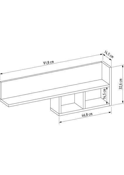 Tv Sehpa Ünitesi Duvar Rafı Beyaz LD-5000-R22B