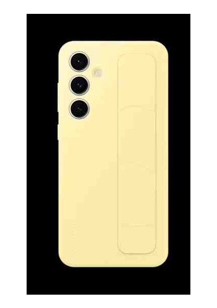 Galaxy S24FE Kordonlu & Standlı Silikon Kılıf - Sarı
